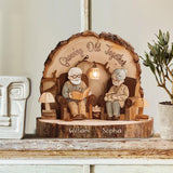 Growing Old Together - Personalized Couple Custom Shaped Wood Plaque