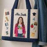 Teacher Appreciation - Personalized Teacher Quilted Tote Bag