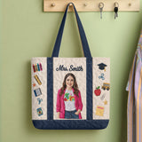 Teacher Appreciation - Personalized Teacher Quilted Tote Bag