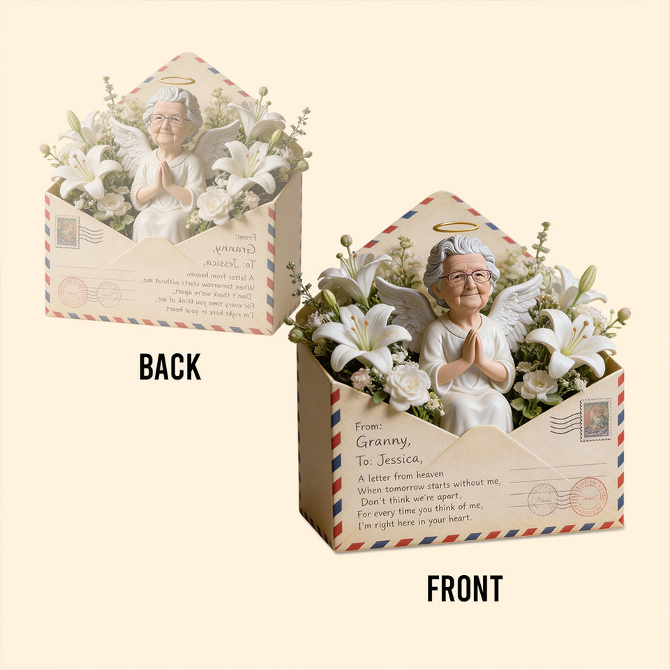 A Letter From Heaven - Personalized Memorial Custom Shaped Acrylic Plaque