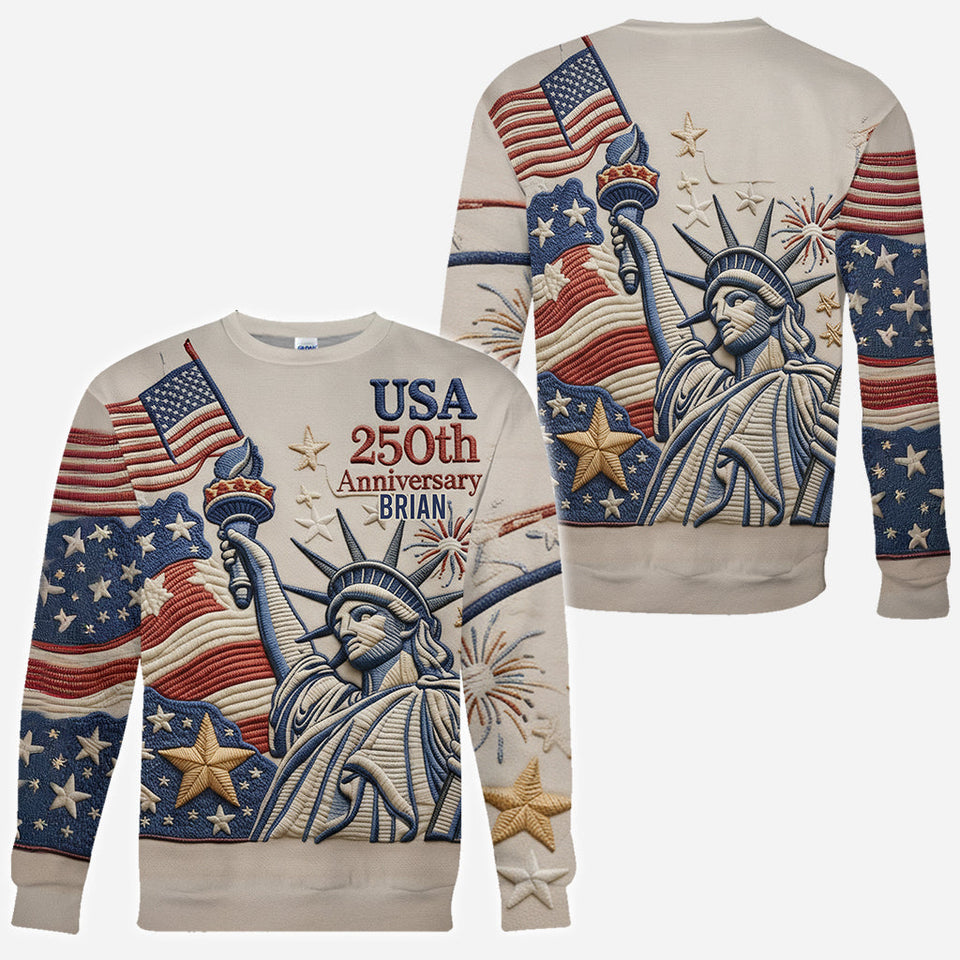 US 250th Anniversary - Personalized Pontoon All Over Shirt