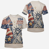 US 250th Anniversary - Personalized Pontoon All Over Shirt