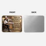 Kitchen Is My Happy Place - Personalized Cooking 3D Printed Cut Metal Sign