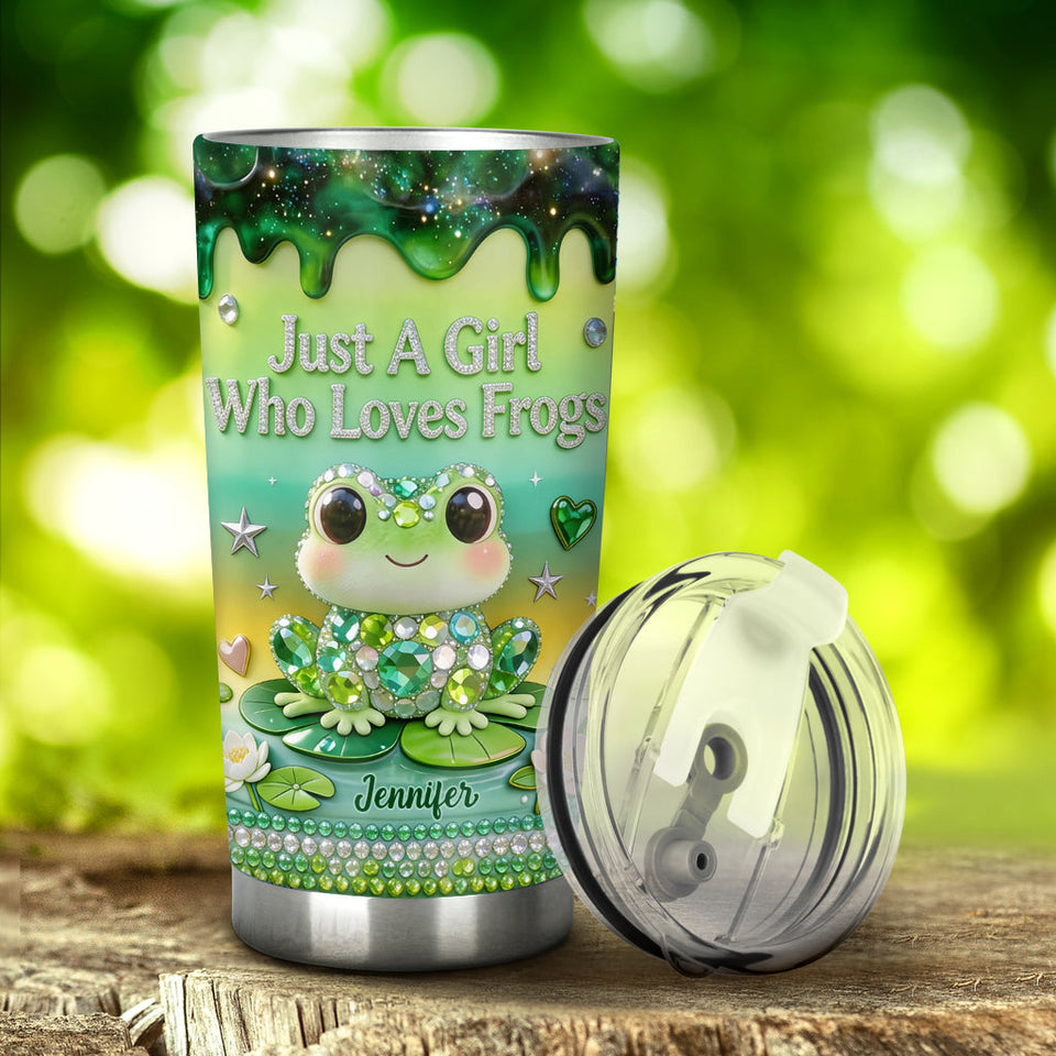 Just A Girl Who Loves Frog - Personalized Frog Tumbler