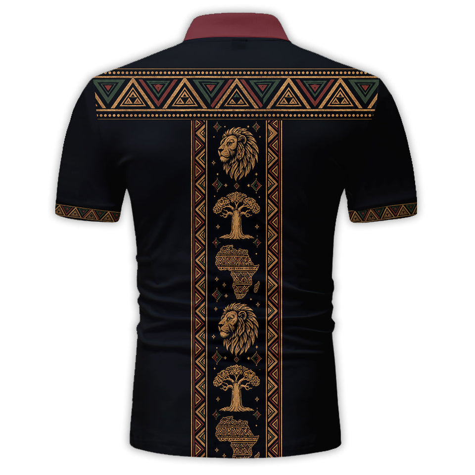 Black Dad Pride - Personalized Father Polo Shirt