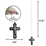 My Jesus Blesses Our Ways - Personalized Christian Car Ornament