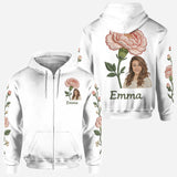 Custom Any Photo Birthmonth Flower - Personalized Self Love All Over Shirt