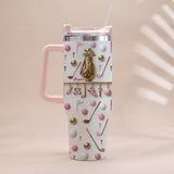 Live Love Golf - Personalized Golf Tumbler With Handle