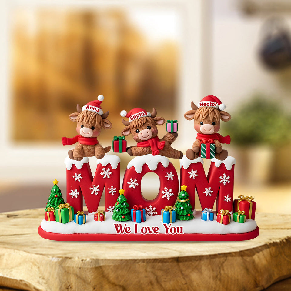 We Love You Christmas Gift For Mom, Grandma,... - Personalized Mother Custom Shaped Acrylic Plaque