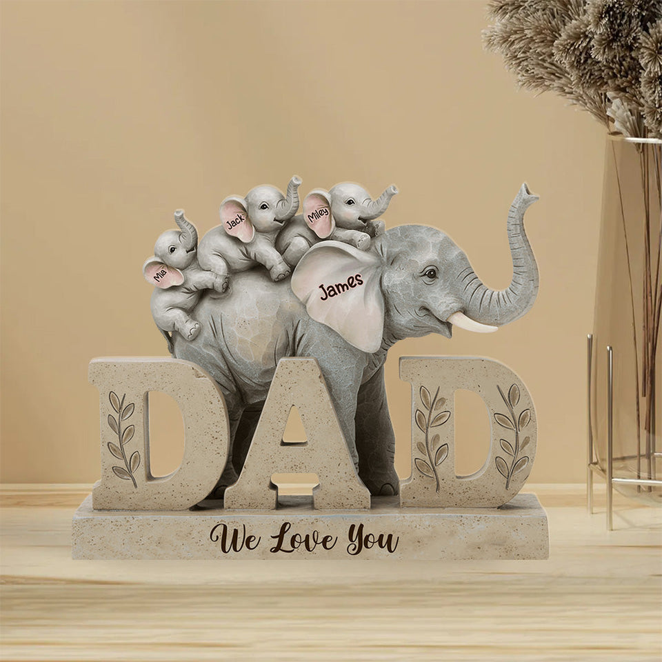 We Love You - Personalized Father Custom Shaped Acrylic Plaque