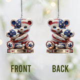 We Love You Gift For Mom, Grandma - Personalized Mother Transparent Car Ornament