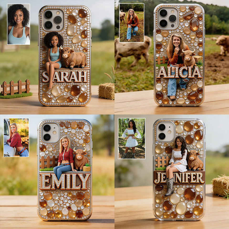 Just A Girl Who Loves Highland Cows - Personalized Highland Cow Full Print Phone Case