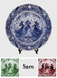 Beautiful Witch - Personalized Witch Ceramic Round Plate
