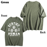 Service Human Do Not Pet - Personalized Dog Wash T-Shirt