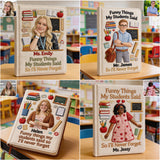 Funny Things My Students Said - Personalized Teacher Leather Journal