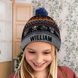 Flame & Engine - Personalized Biker Beanie Hat