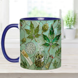 Green Magic Leaf - Personalized Weed Accent Mug & Coaster