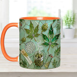 Green Magic Leaf - Personalized Weed Accent Mug & Coaster