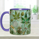 Green Magic Leaf - Personalized Weed Accent Mug & Coaster