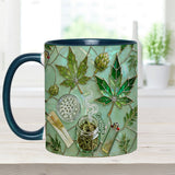 Green Magic Leaf - Personalized Weed Accent Mug & Coaster