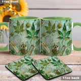 Green Magic Leaf - Personalized Weed Accent Mug & Coaster