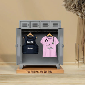 Gift For Police/ Nurse/ Firefighter.... Husband And Wife - Personalized Couple Custom Shaped Acrylic Plaque