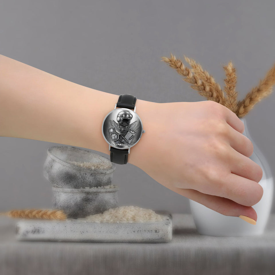 Once You Have Tasted Flight - Personalized Pilot Hand Watch