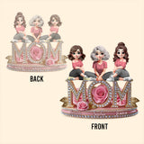 Pink Floral Mom - Personalized Mother Custom Shaped Acrylic Plaque