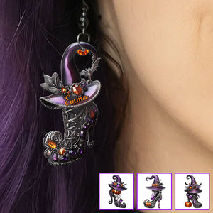 Beautiful Witch Shoes - Personalized Witch Earrings