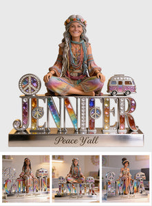 Hippie Souls - Personalized Hippie Custom Shaped Acrylic Plaque
