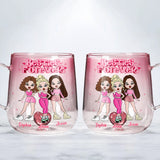 Besties Forever - Personalized Bestie Gradient Glass Mug