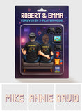 Game Players Couple, Toy Box Figures Style - Personalized Couple Custom Shaped Acrylic Plaque