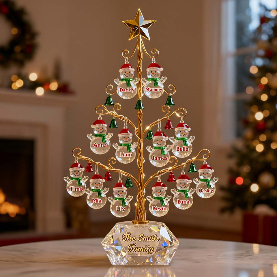 Merry Christmas - Personalized Family Custom Shaped Acrylic Plaque