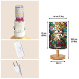 Stunning Hummingbird - Personalized Tableside Lamp With Wood Base