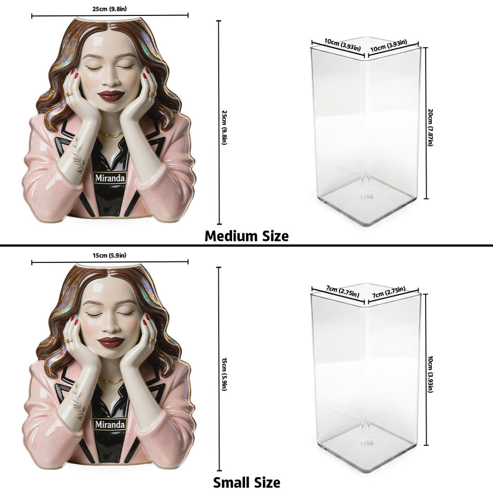 Beauty Dreamer - Makeup Brush Holder Muse - Personalized Makeup Acrylic Pot