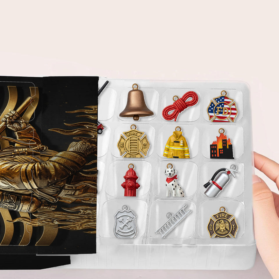 Fire Department Collection - Personalized Firefighter Advent Calendar With Ornaments
