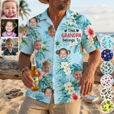This Grandpa Daddy Belongs To - Personalized Grandpa Hawaiian Shirt