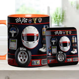 Born to Race - Personalized Racing Accent Mug & Coaster