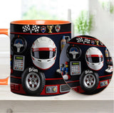 Born to Race - Personalized Racing Accent Mug & Coaster