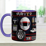 Born to Race - Personalized Racing Accent Mug & Coaster