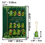 Frog Lovers - Personalized Frog Advent Calendar With Ornaments