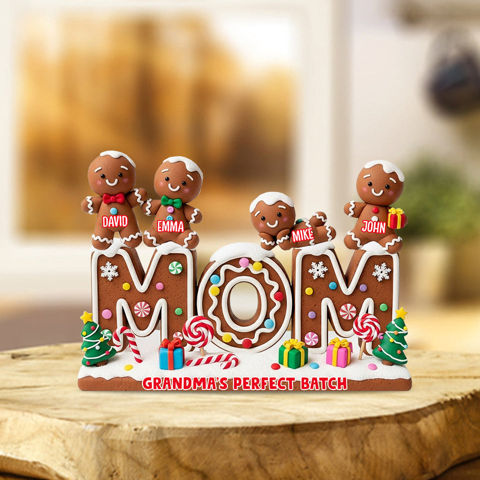 My Perfect Batch Christmas Gift For Mom, Grandma,... - Personalized Grandma Custom Shaped Acrylic Plaque