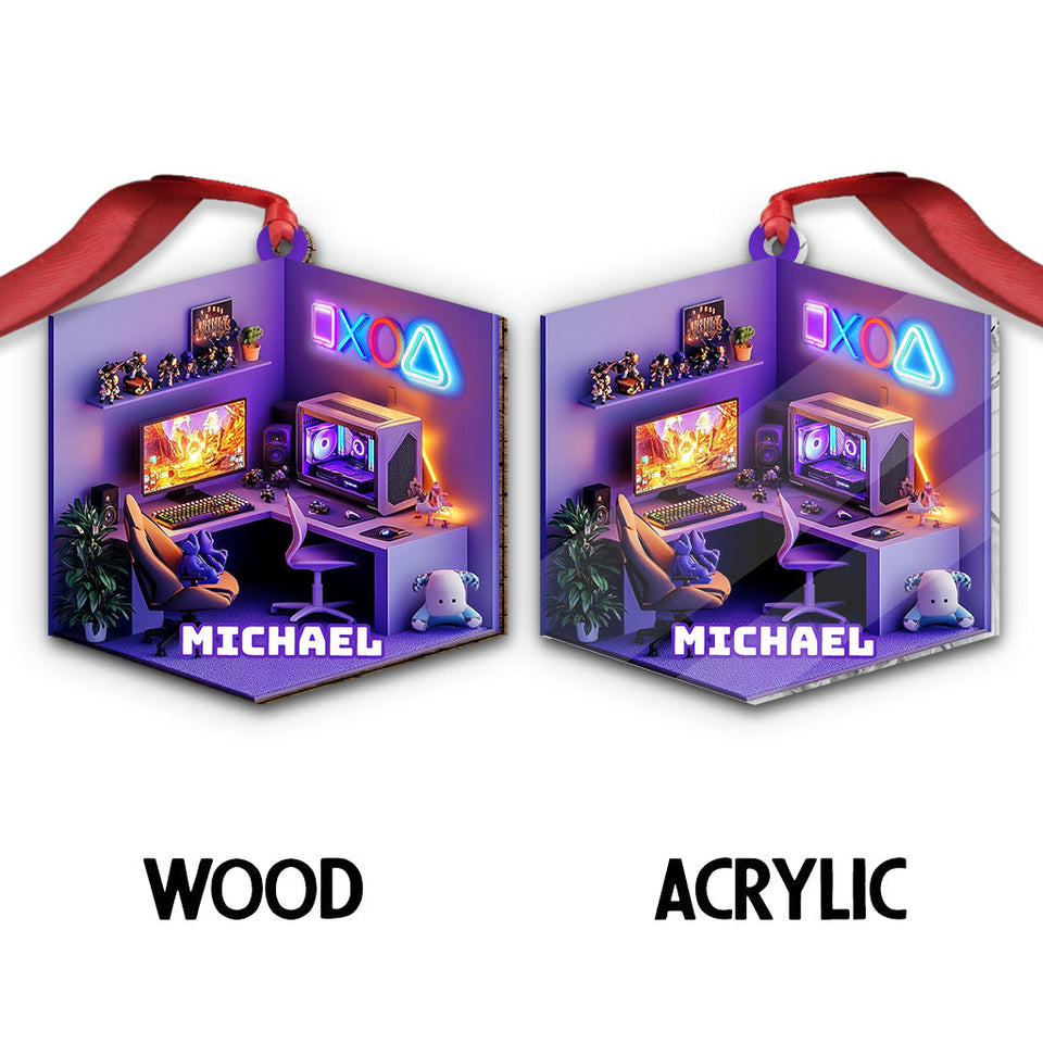 Gaming Room - Personalized Video Game Ornament