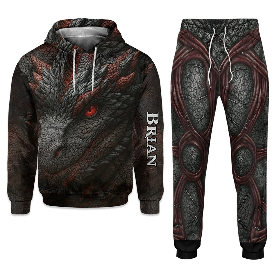 Dragon Lover Gift - Personalized Dragon Hoodie and Sweatpants