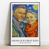 Van Gogh Wall Art - Personalized Couple Canvas And Poster