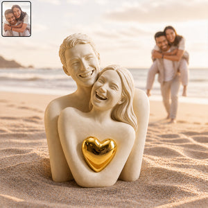 Custom Photo Abstract Sculpture - Personalized Couple Custom Shaped Acrylic Plaque