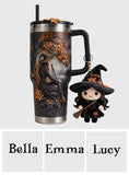 It's Time - Personalized Witch Tumbler With Plush Charm