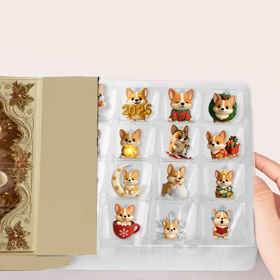 Love Corgi - Personalized Corgi Advent Calendar With Ornaments