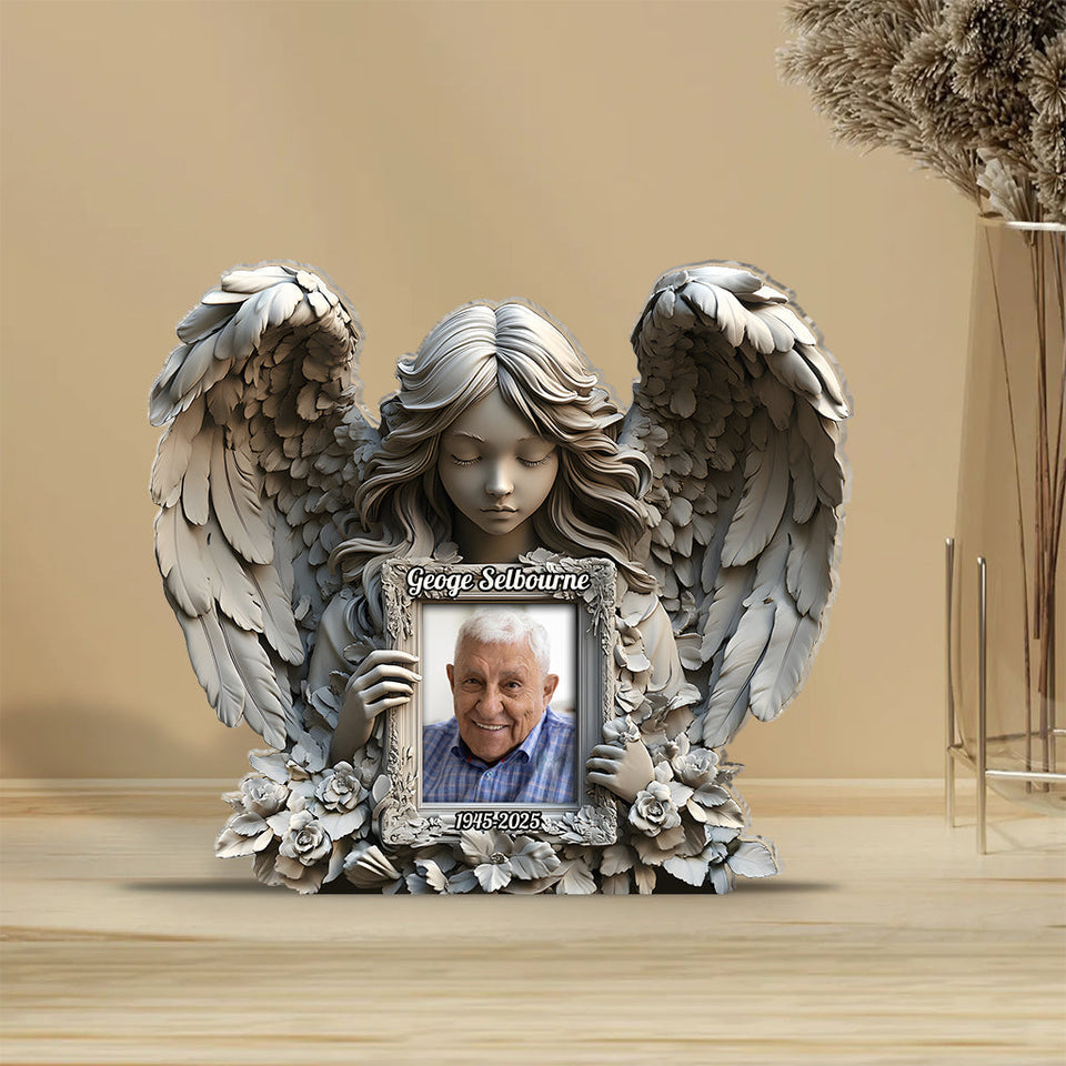 Angel Wings - Personalized Memorial Custom Shaped Acrylic Plaque