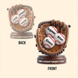 We Caught The Best Dad - Personalized Baseball Custom Shaped Acrylic Plaque